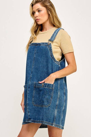 Denim Overall Mini Dress