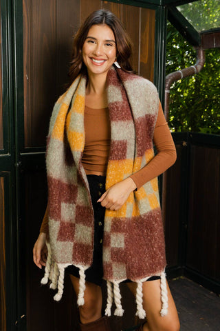 Checkered Autumn Scarf