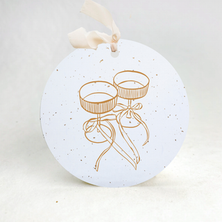 Champagne Plantable Seed Gift Tags - Set of 3