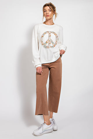 Bella Button Front Pants - Brown