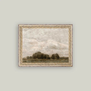 Tree And Cloud Landscape Framed Wall Art