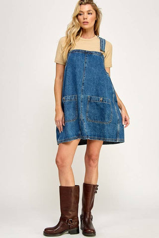 Denim Overall Mini Dress