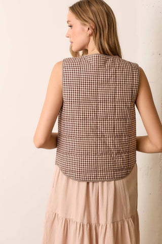 Gingham Tie Vest