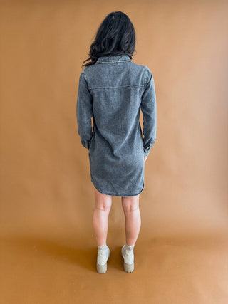 Acid Wash Denim Dress