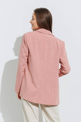 Pink Gingham Blazer