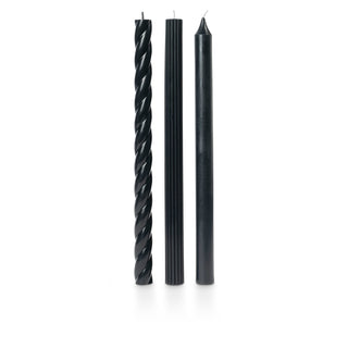 Black Taper Candle - Single