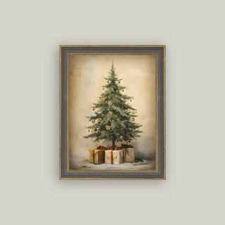 Christmas Tree With Presents Framed Wall Art - Restocking Soon