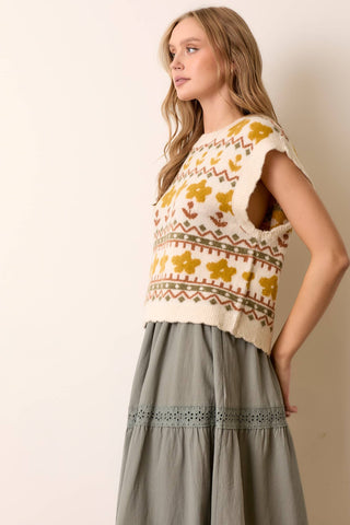 Daisy Sleeveless Sweater