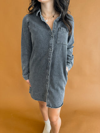 Acid Wash Denim Dress