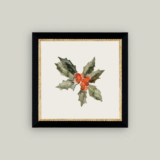 Holly Leaves Framed Wall Art