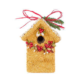 Poinsettia Cottage Bird Feeder