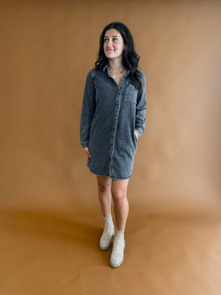 Acid Wash Denim Dress