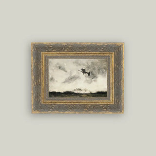 Witch Flying Framed Wall Art