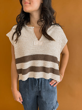 Stripe Sleeveless Helms Sweater (more colors)