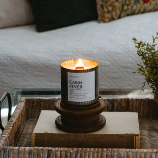 FINAL SALE Winter Wood Wick Candles