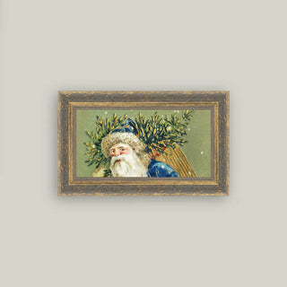 Santa Dressed In Blue Framed Wall Art (more sizes)