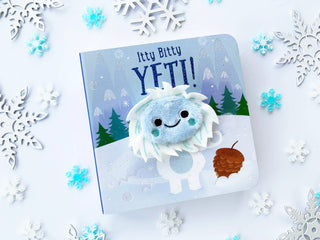 FINAL SALE Itty Bitty Yeti Finger Puppet Board Book