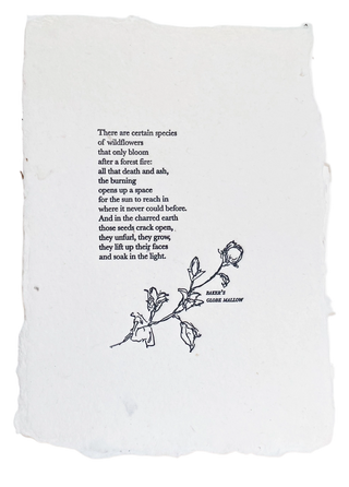 Wildfire Poem Print