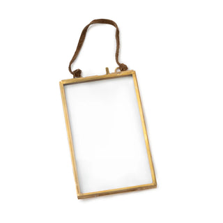 Glass & Brass Hanging Frame 3" x 5" (two orientations)