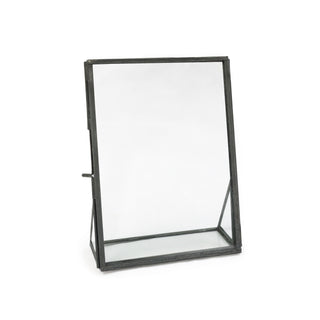 Vertical Glass & Metal Standing Floating Frame