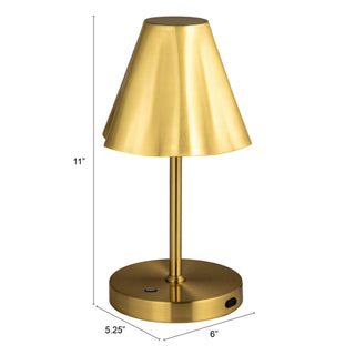 Golden Ruffle Touch Lamp