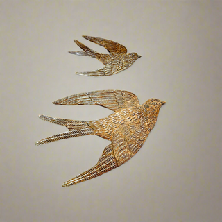 Ornate Brass Bird Wall Art