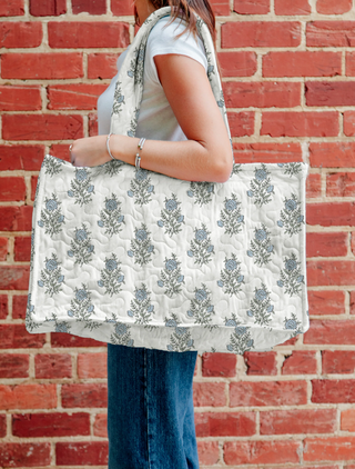 Claire Floral Quilted Tote