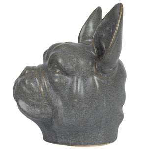 French Bulldog Head Vase