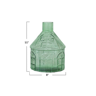 Pressed Glass Cottage Vase