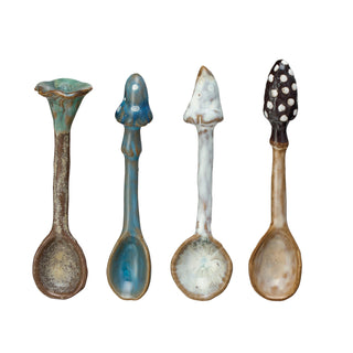 Mushroom Pottery Spoon