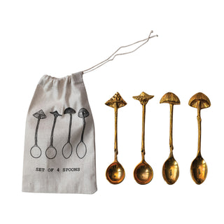 Brass Mushroom Spoon Single