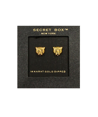 Tiger Face Studs (14K Gold or Sterling)