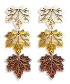 Sparkle Leaf Dangle Earring