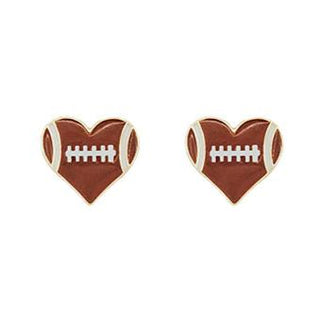 Brown Football Stud Earring (two styles)