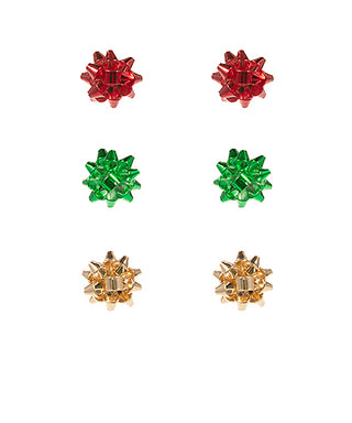 Mini Christmas Bow Stud Earrings