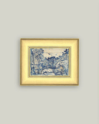 Forest With Woodcutter Framed Art (more sizes)