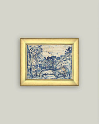 Forest With Woodcutter Framed Art (more sizes)