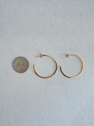 Thin Gold-Dipped Hoops