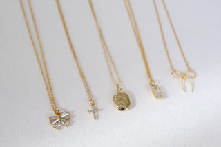 Simple & Sweet CZ Cross Necklace