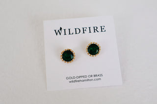 Enchanted Emerald Stud Earrings