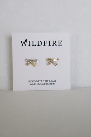 Shine Bows Stud Earrings