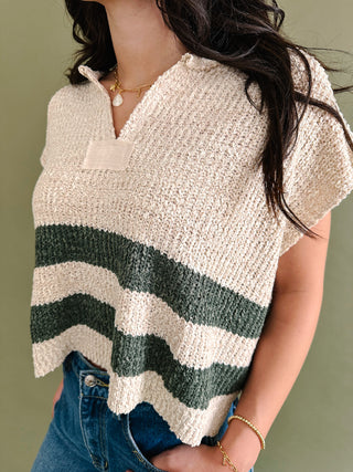 Stripe Sleeveless Helms Sweater (more colors)