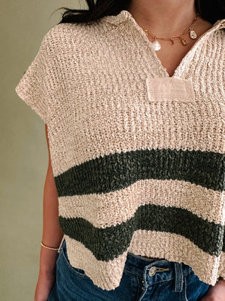 Stripe Sleeveless Helms Sweater (more colors)