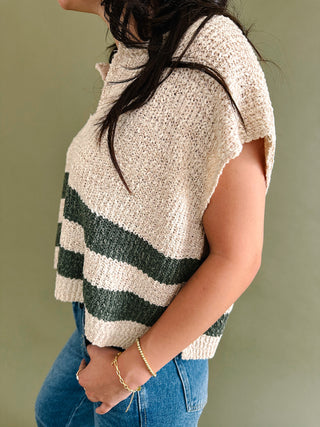 Stripe Sleeveless Helms Sweater (more colors)