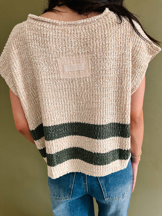 Stripe Sleeveless Helms Sweater (more colors)