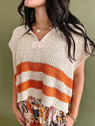 Stripe Sleeveless Helms Sweater (more colors)