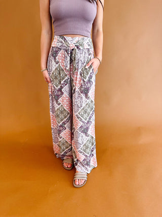 Patchwork Palazzo Pants