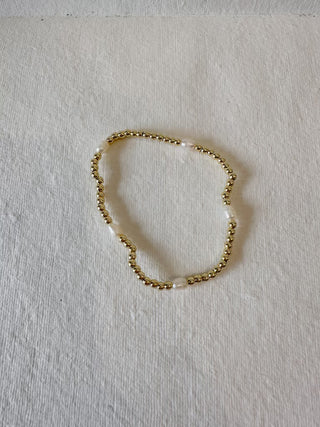 Stackable Water Resistant Rice Pearl Bracelet