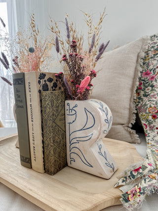 Hand Painted Ceramic Bookends Set