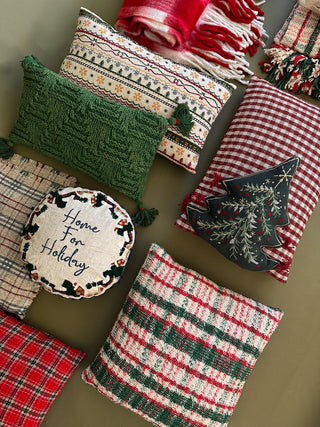 Holly Jolly Plaid Pillow